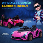 SIAN 12V Kids Rechargeable Ride On Car Toy w/ Remote Control, Pink