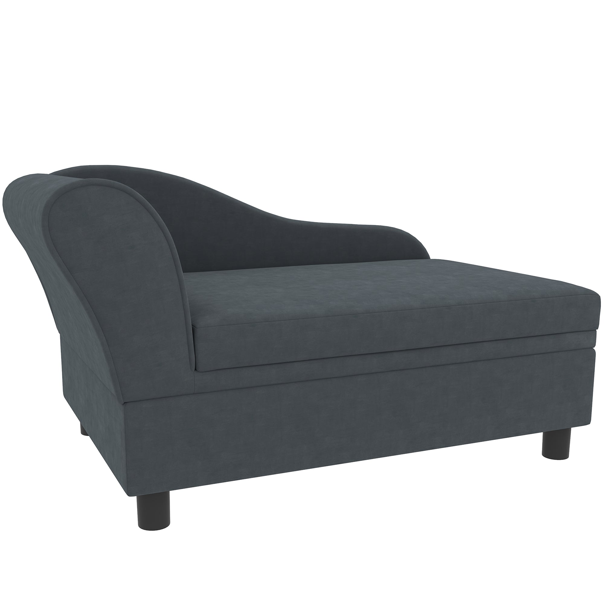 Pet Sofa Bed Couch with Storage, Pet Sofa for Cats and Small Dogs, Dark Gray