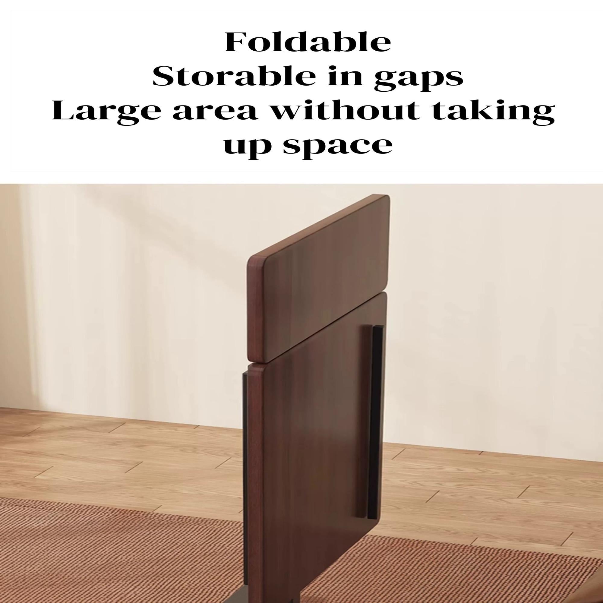 Folding Overbed Bedside Desk with Tilting Tray, Mobile Rolling Laptop Stand with Adjustable Height, 31.5″ L x 16″ W x 38″ H, Walnut+Black