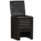 Garden Compost Bin 80 Gallon Outdoor Large Capacity Composter Fast Create Fertile Soil Aerating Box, Black