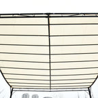 10' x 10' Steel Outdoor Pergola Gazebo, Patio Canopy with Weather-Resistant Fabric and Drainage Holes for Backyard, Deck, Garden, Cream White
