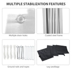 10' x 10' Pop Up Canopy Tent with 3 Sidewalls, Leg Weight Bags and Carry Bag, Height Adjustable, Instant Party Tent Event Shelter Gazebo for Garden, Patio, Cream