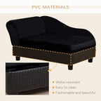 Pet Sofa Bed Couch with Storage, Pet Sofa for Cats and Small Dogs, Black