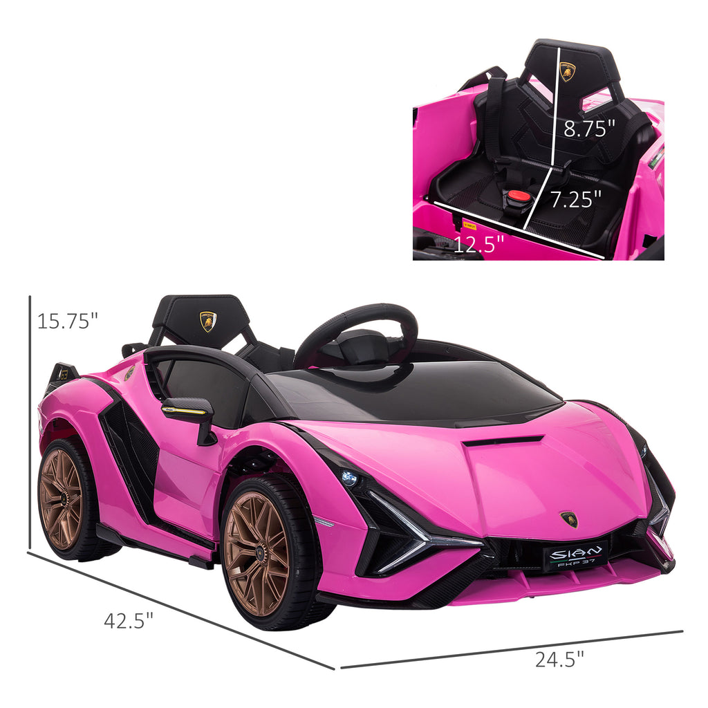 SIAN 12V Kids Rechargeable Ride On Car Toy w/ Remote Control, Pink