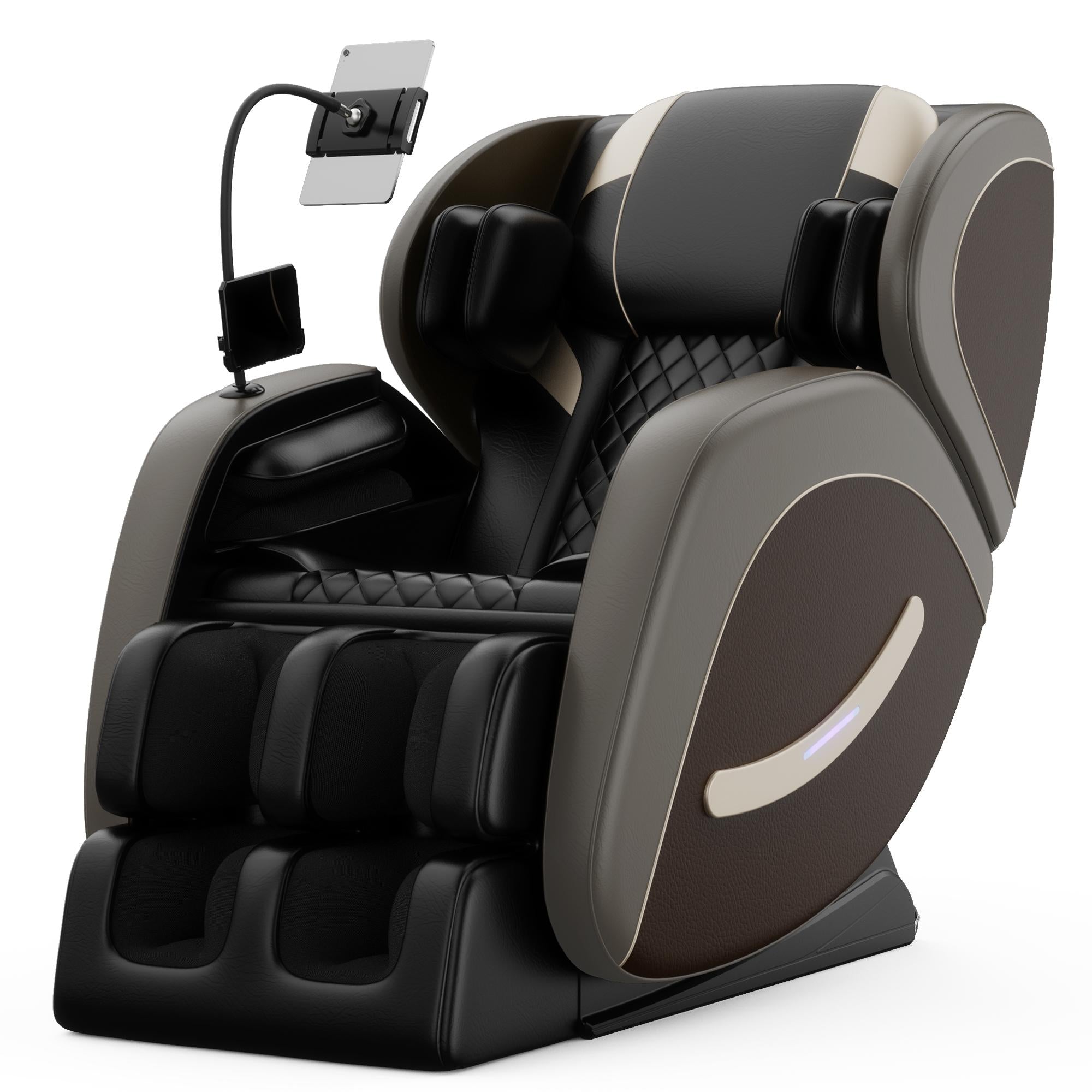 Massage Chair Recliner with Zero Gravity, Full Body Air Pressure, Bluetooth Audio, Heating Function, 51.5" L x 28.5" W x 39" H, Gray