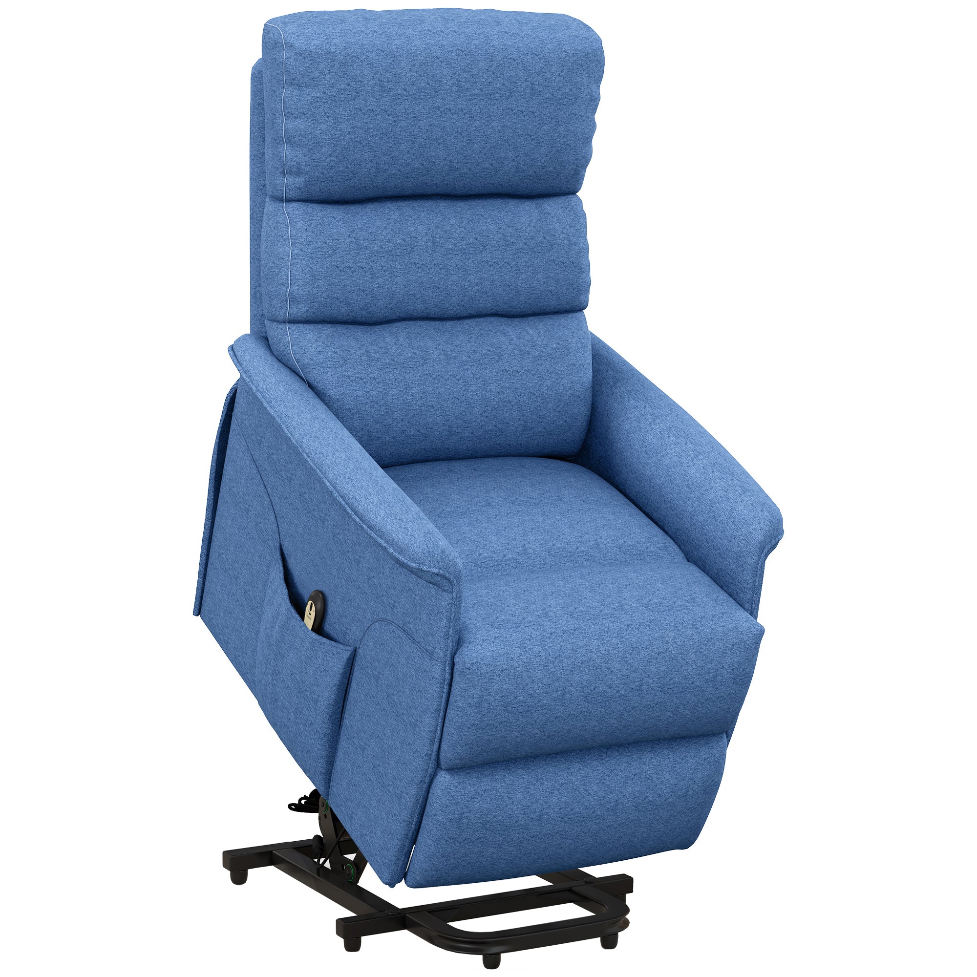 Power Lift Chair for Seniors, Electric Lift Recliner Chair with Remote Control, Side Pockets for Living Room, Blue