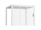 Privacy Shutter Walls — All-Aluminum Adjustable 0–180° Side Shutter Add-On, 10' Side, White for Pergola Privacy and Shade