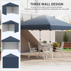 10' x 10' Pop Up Canopy with Sidewalls, Weight Bags and Carry Bag, Height Adjustable Tent for Parties, Navy