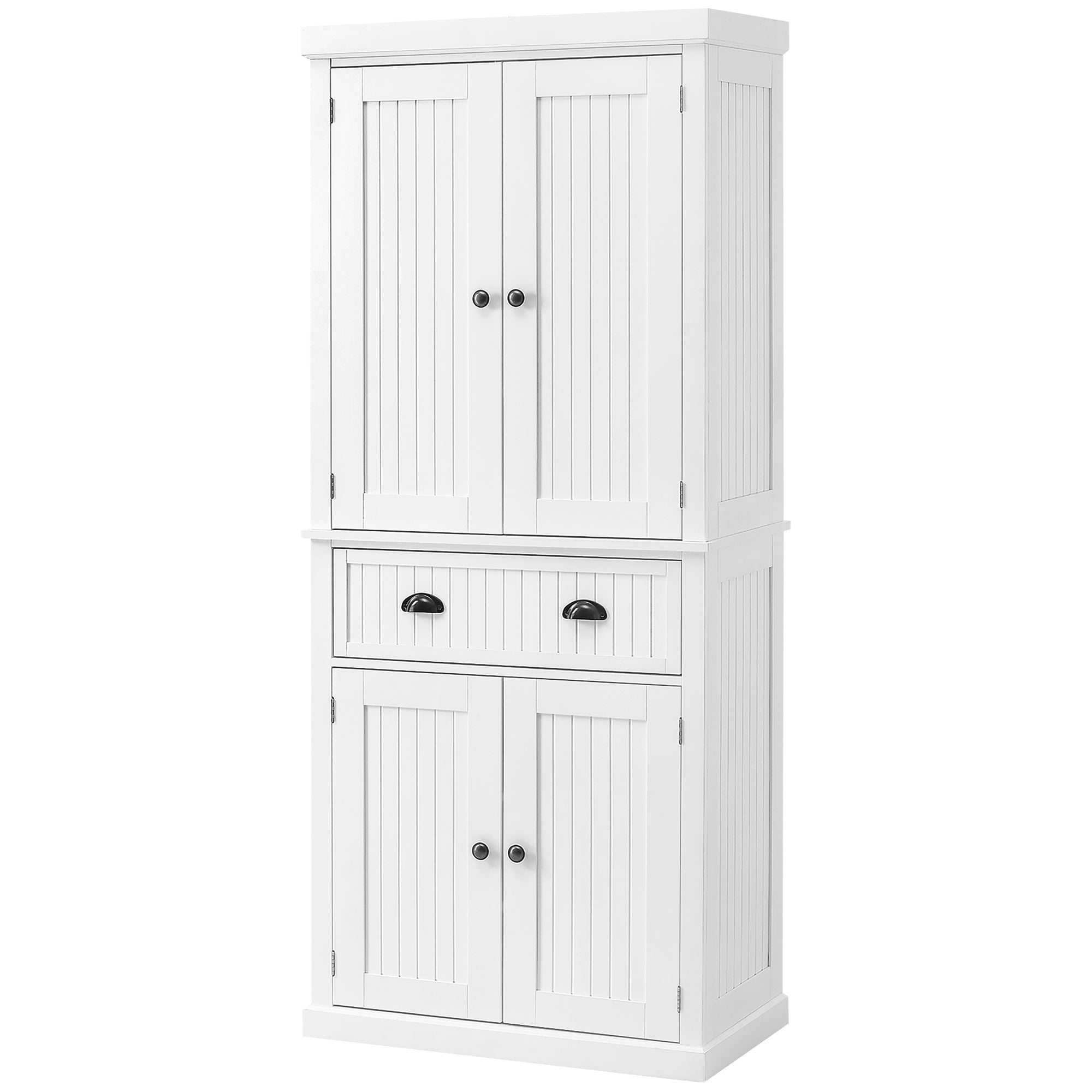 72" Kitchen Cabinet, Pantry Storage Cabinet with Doors and Shelves
