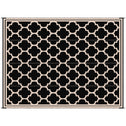 Reversible Polypropylene Outdoor Rug Folding, Durable, Perfect for Camping, Deck & Beach Black