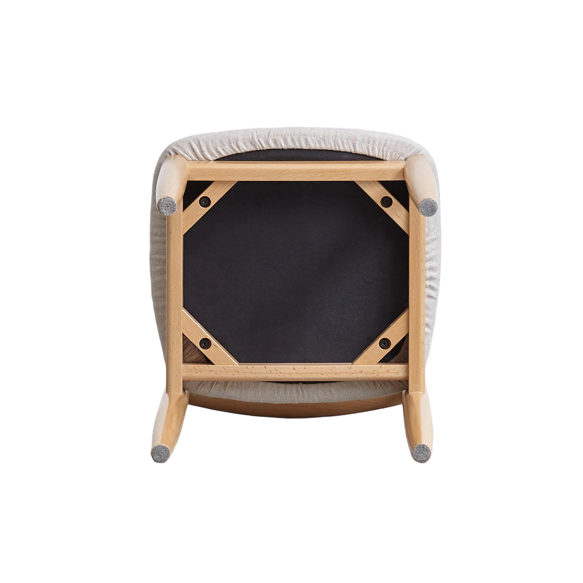Practical Makeup Stool Bench with Clean-Lined Sturdy Frame, Compact Side Bench for Dining Room, 14″ L x 14.5″ W x 20.5″ H, Natural