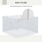 Canopy Screen Walls, Replacement Netting with 6 Service Windows and 1 Door, for 10' x 10' Canopy Tent, White