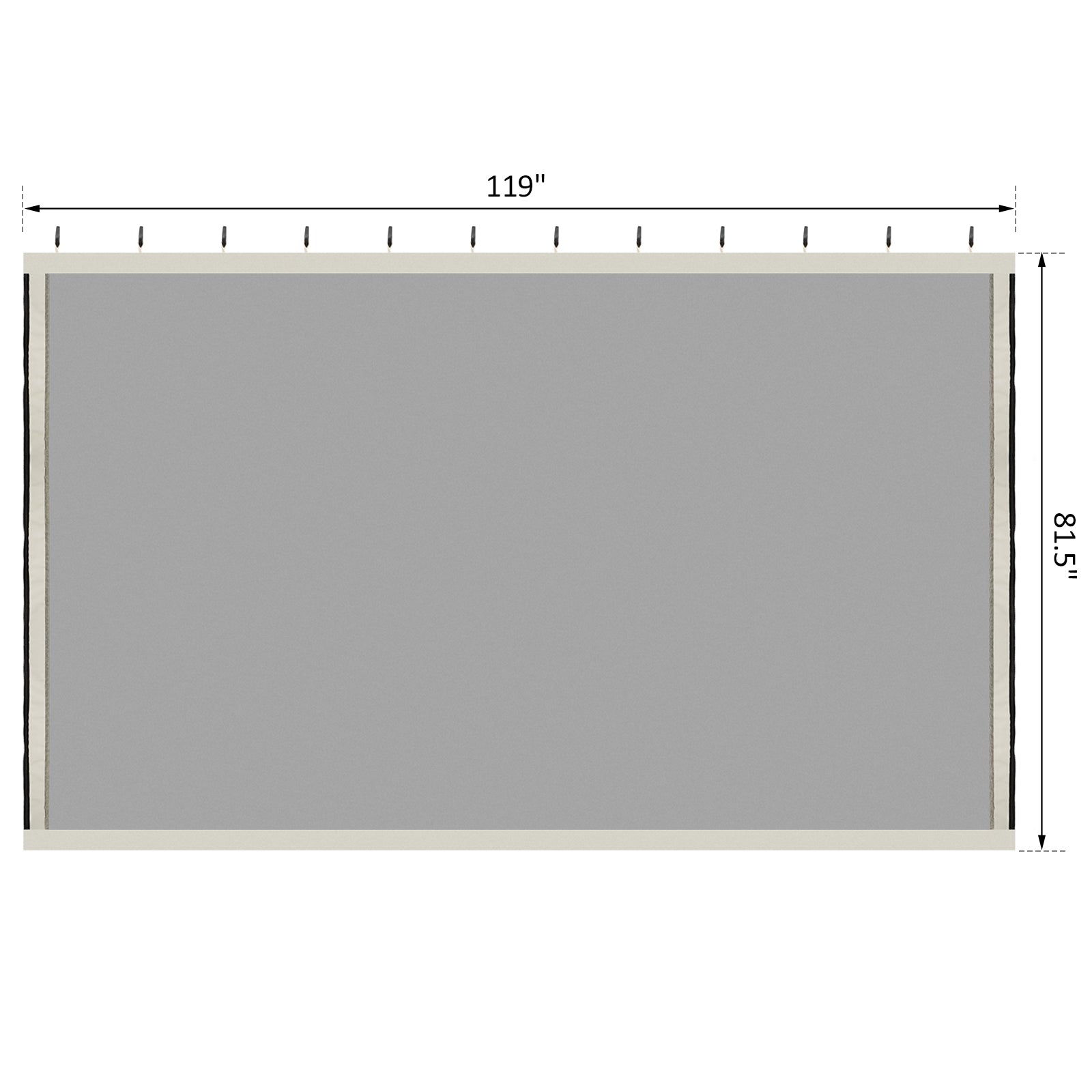 10x10 Replacement Mesh Sidewall Netting for Gazebos and Canopy Tents with Zippers, Black