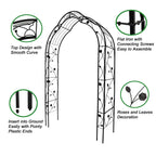8 Styles Freely Assembled Arch Trellis with Gothic Spire Design, Metal Garden Arbor for Climbing Plants, 59" L x 15.5" W x 98.5" H, Black