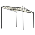 10' x 10' Steel Outdoor Pergola Gazebo, Patio Canopy with Weather-Resistant Fabric and Drainage Holes for Backyard, Deck, Garden, Cream White