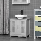 Under Sink Pedestal Storage Bathroom Cabinet, Gray