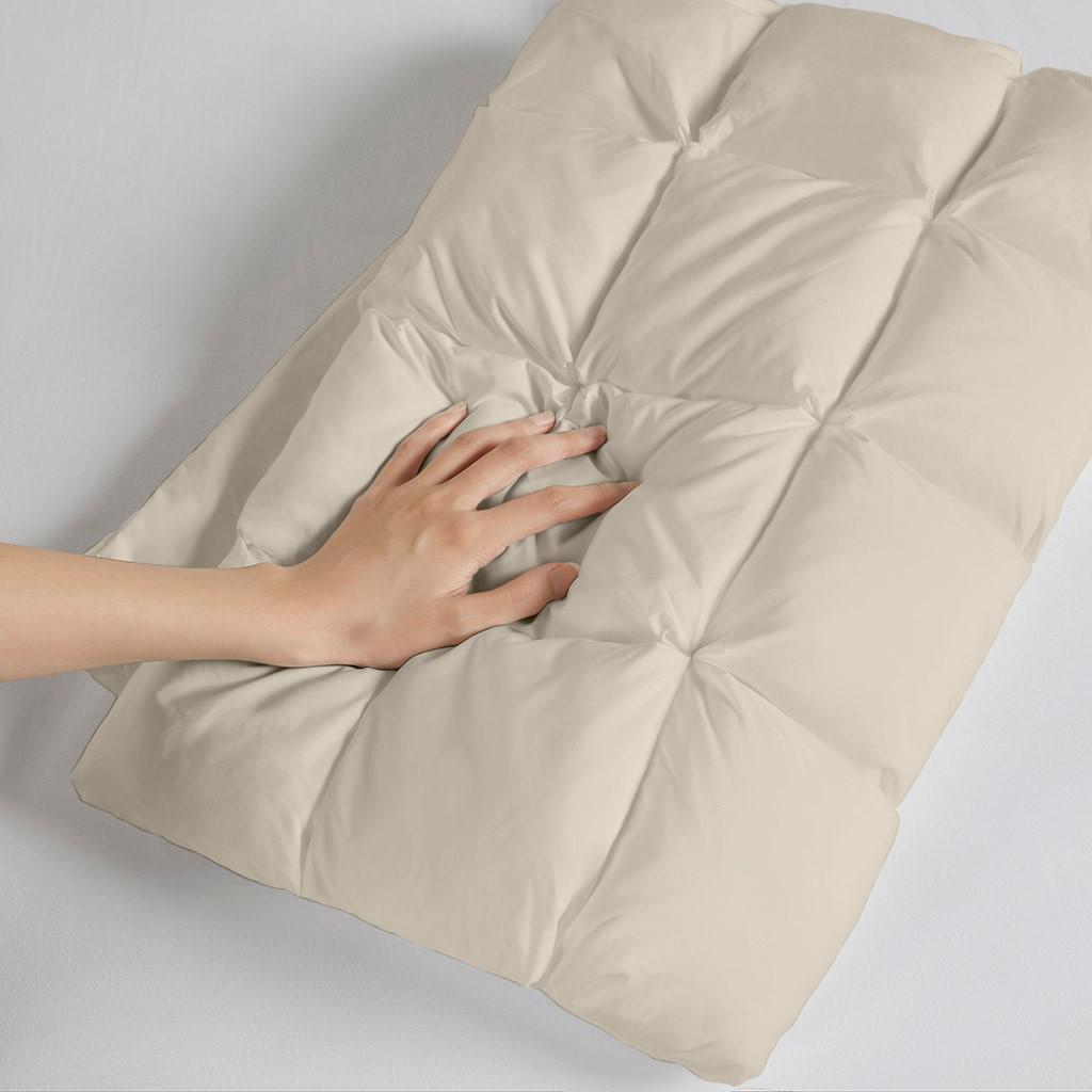 Luxuriously Soft Standard Overfilled Pillow Protector with 100% Polyester Microfiber, Zipper Closure, 3D Puff Stitching, 28" L x 20" W x 0.13" H, Beige