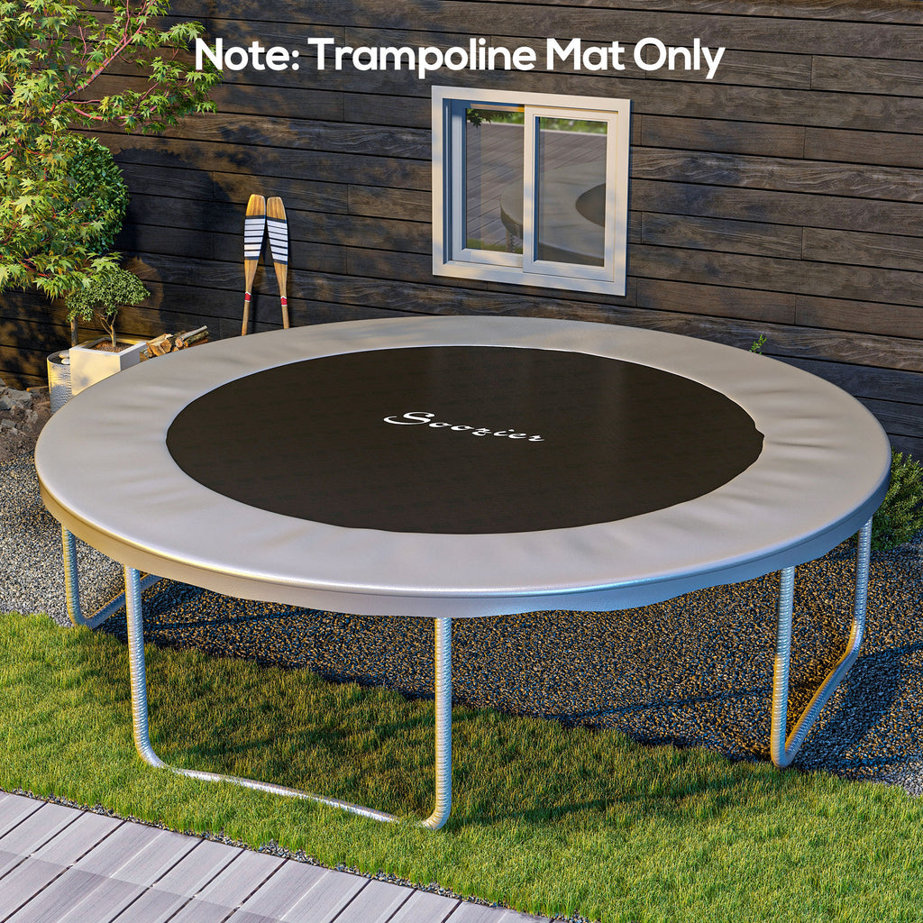 Trampoline Replacement Mat, Fits 12' Trampoline w/ 72 V-Hooks & 5.5" Springs (Spring & Frame not Included), Green