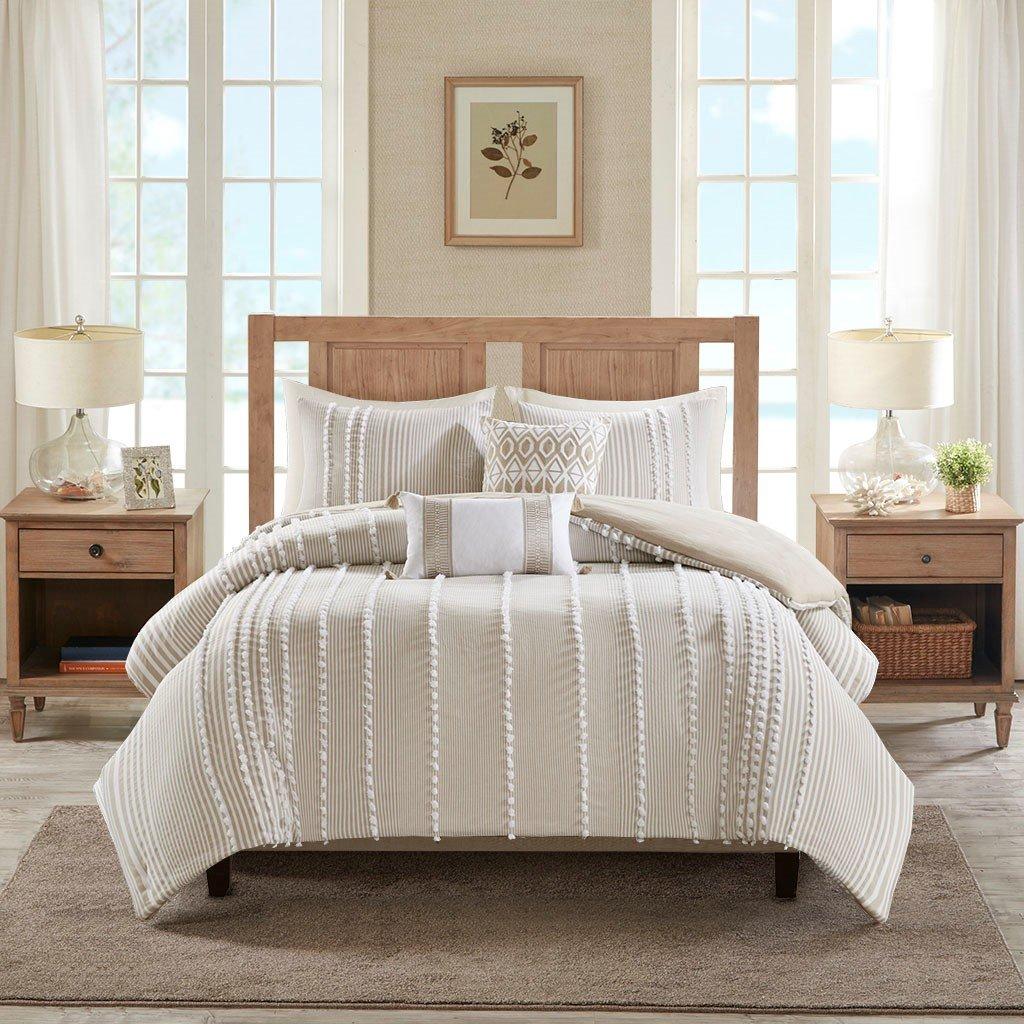 Embroidered Cotton Oblong Pillow with Tassels, Hidden Zipper, Hypoallergenic Filling, Ideal for Home Decor, 20" L x 12" W x 5" H, Multicolor