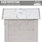 Wooden Garden Cabinet 4-Tier Storage Shed Lockable Organizer w/ Foot Pad Handle