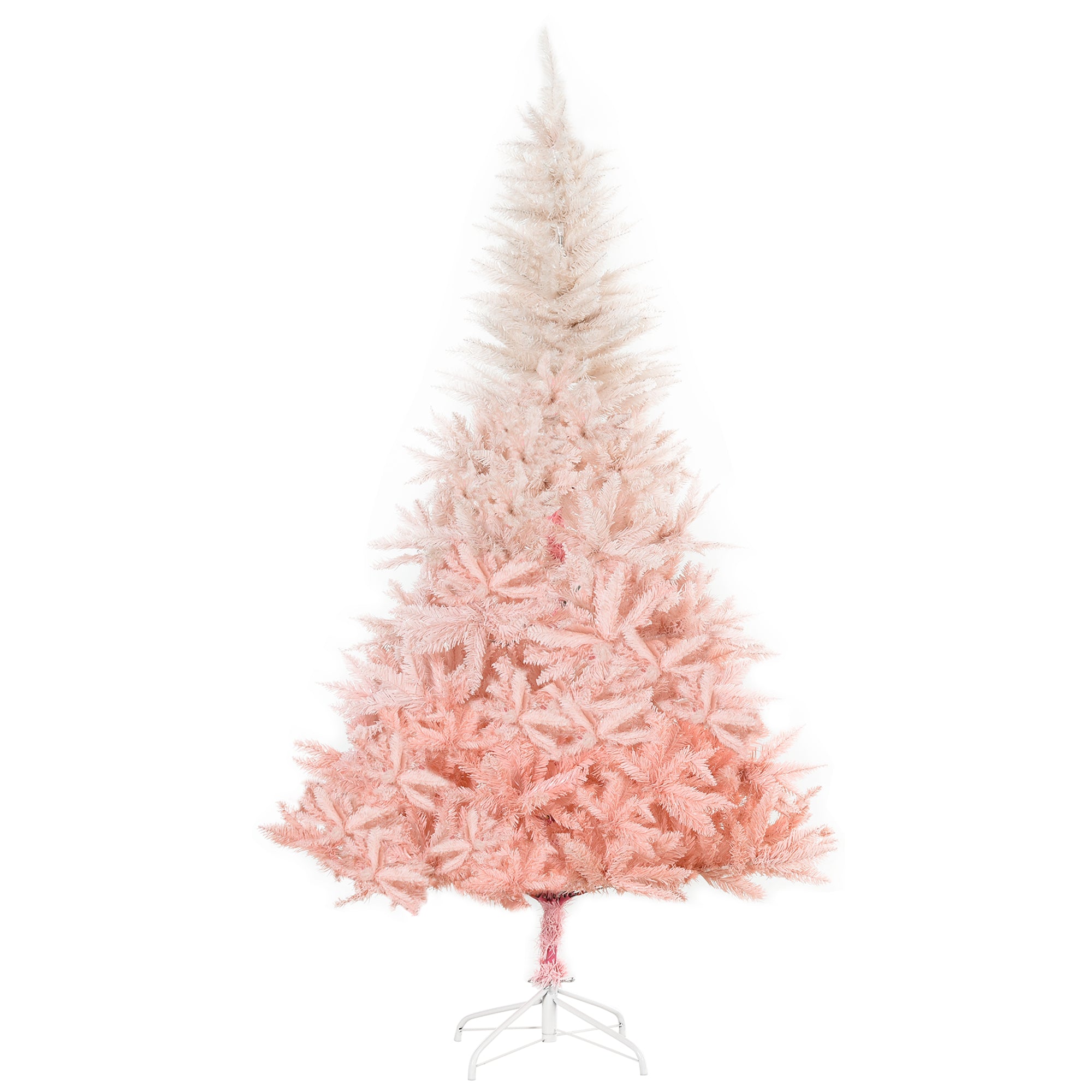 6ft Unlit Spruce Artificial Christmas Tree with Realistic Branches and 800 Tips, Pink