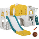 9 in 1 Toddler Slide for Kids Age 1-3 Years with Basketball Hoop, Climber, Telescope, Tunnel, Steering Wheel, Aisle