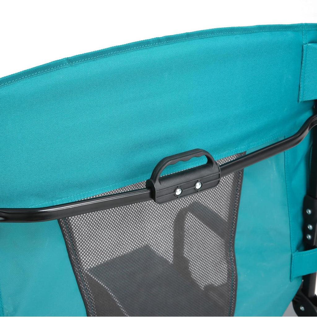 Camping Director's Chair with Side Table and Pocket, Steel Frame, Heavy Duty Oversized Portable Folding Chair, 25" L x 27.5" W x 43.5" H, Blue