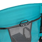 Camping Director's Chair with Side Table and Pocket, Steel Frame, Heavy Duty Oversized Portable Folding Chair, 25" L x 27.5" W x 43.5" H, Blue