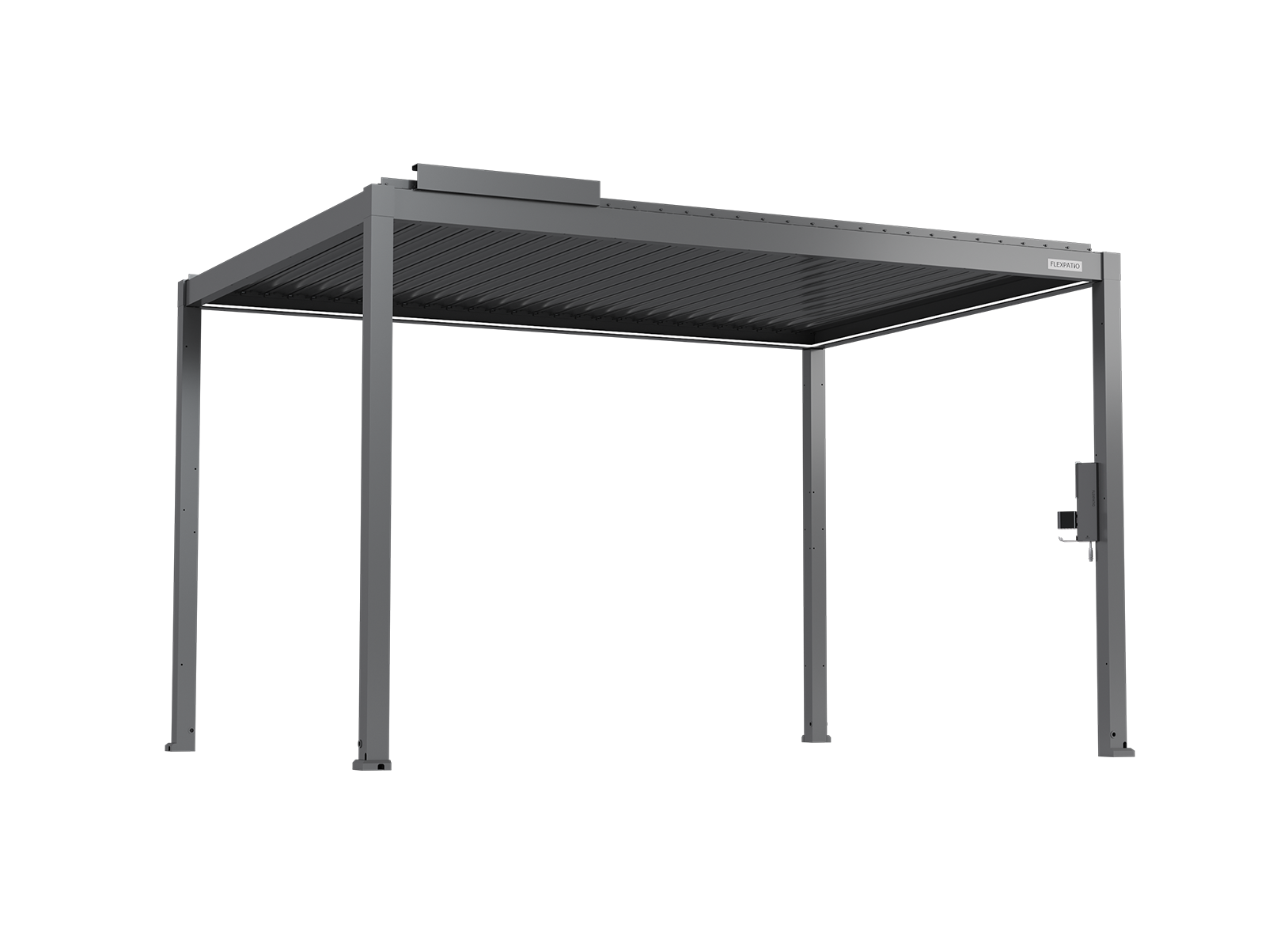 POWER+ Gen 2 Motorized Pergola – Motorized Louvers, 10'L x 13'W, Gray, 6063-T5 Aluminum