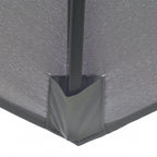 9FT 3 Tiers Patio Umbrella Outdoor Market Umbrella with Crank, Push Button Tilt for Deck, Backyard and Lawn, Dark Gray