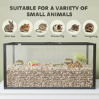 Large Acrylic Hamster Cage, Chewproof Guinea Pig Cage with Openable Top, for Hedgehog, Dwarf Hamster, Rat