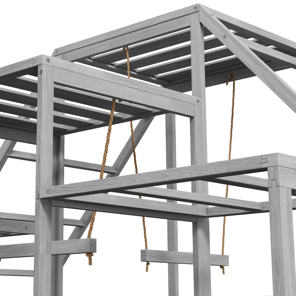 Chicken Roost Toys for Chickens Hens, Coop Accessories with Wood Stand, Ladder Platforms, for 10-15 Chickens