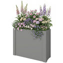 Raised Garden Bed Galvanized Planter Box Outdoor with Gloves for Gardening Vegetables, Flower, Herb, 2.6 x 1 x 2 ft, Gray