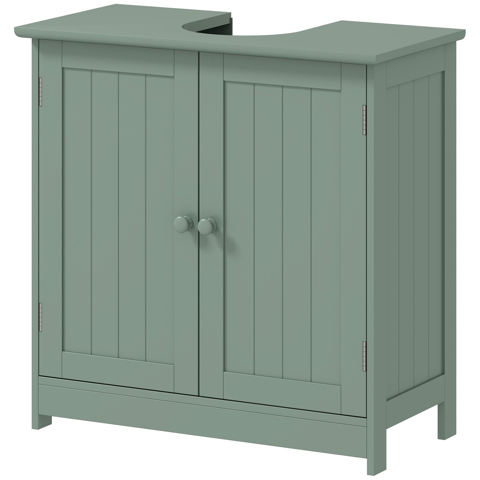Bathroom Vanity Cabinet, Under Sink Bathroom Cabinet with 2 Doors and Adjustable Shelf, Dark Green