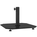 Square Patio Umbrella Base, 41 lbs Metal Umbrella Stand Base with Adjustable Foot Pads, Heavy Duty Patio Umbrella Holder for 1.3"/1.5"/1.9" Umbrella Poles for Outdoor, Lawn, Poolside, Black