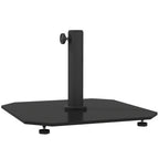 Square Patio Umbrella Base, 41 lbs Metal Umbrella Stand Base with Adjustable Foot Pads, Heavy Duty Patio Umbrella Holder for 1.3"/1.5"/1.9" Umbrella Poles for Outdoor, Lawn, Poolside, Black