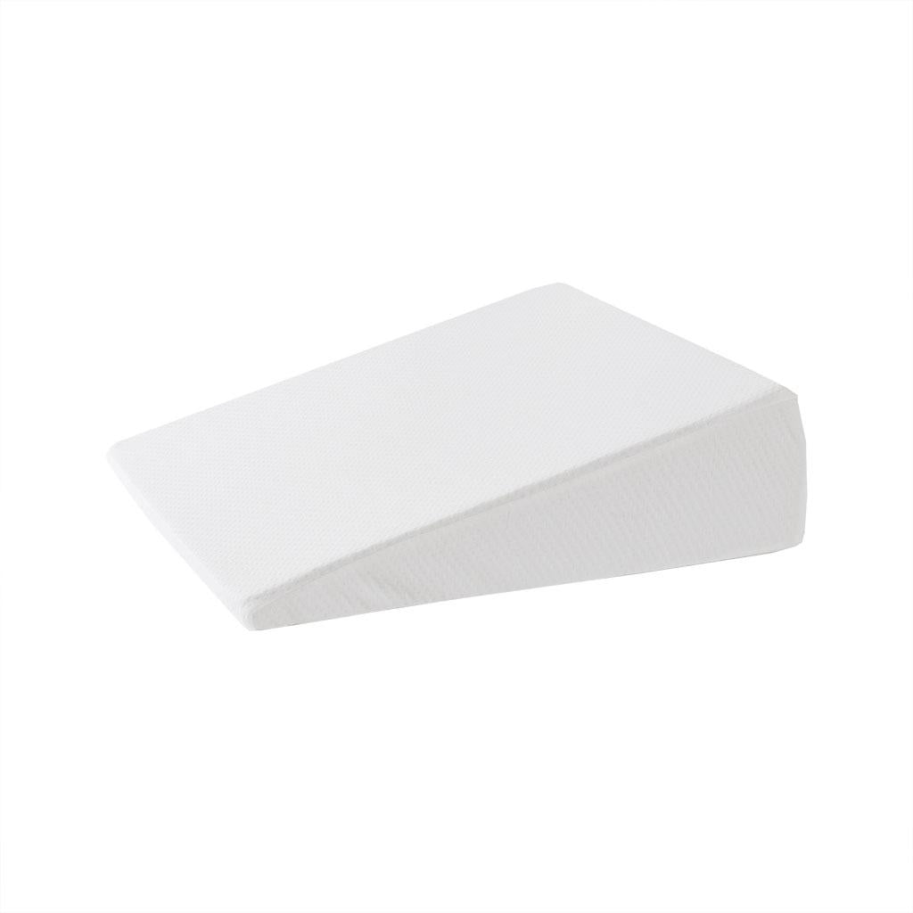 Antimicrobial Memory Foam Wedge Pillow with Washable Cover, OEKO-TEX Certified, Ideal for Neck Support, Circulation, 24" L x 22" W x 7" H, White