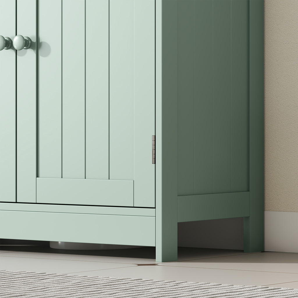 Bathroom Vanity Cabinet, Under Sink Bathroom Cabinet with 2 Doors and Adjustable Shelf, Dark Green