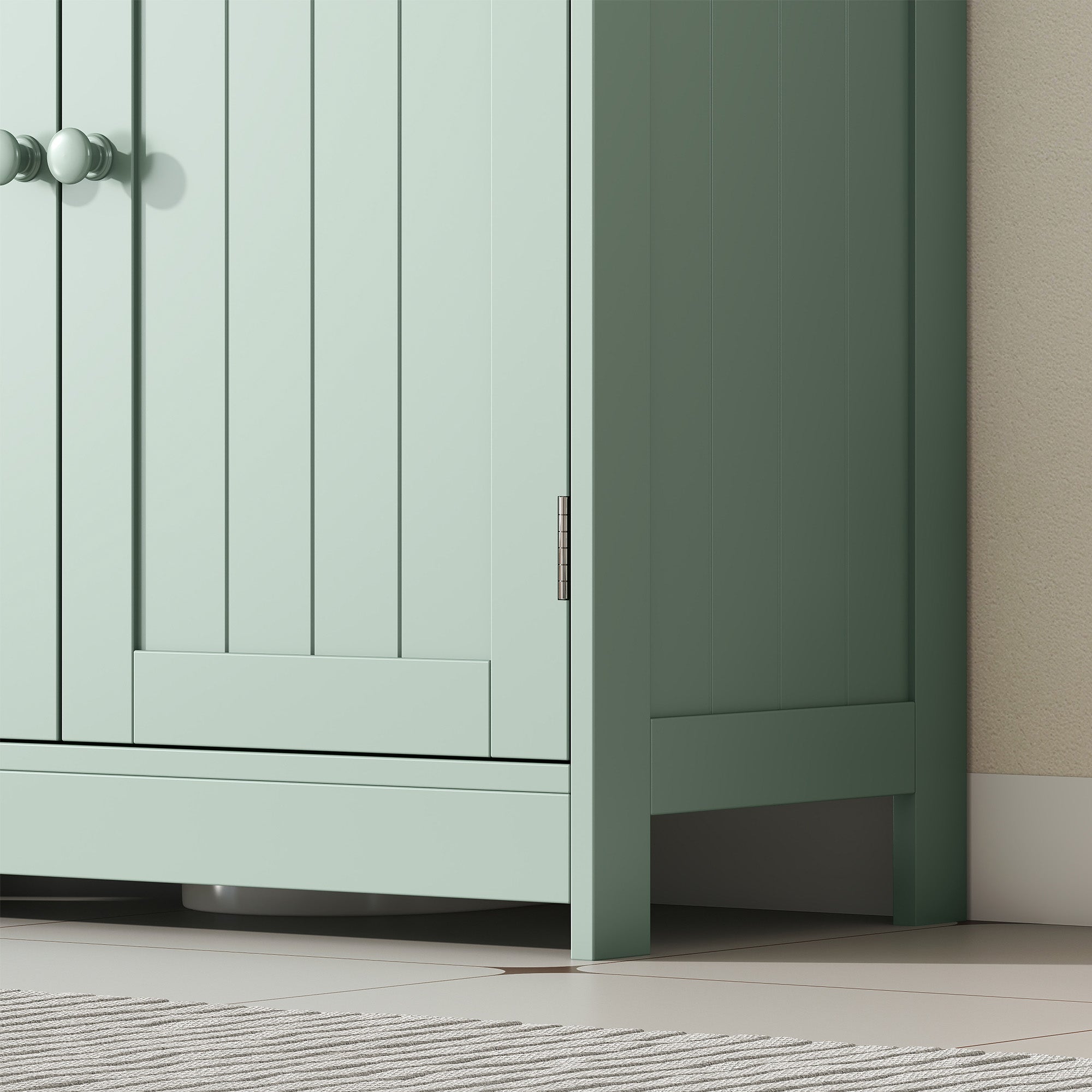 Bathroom Vanity Cabinet, Under Sink Bathroom Cabinet with 2 Doors and Adjustable Shelf, Dark Green