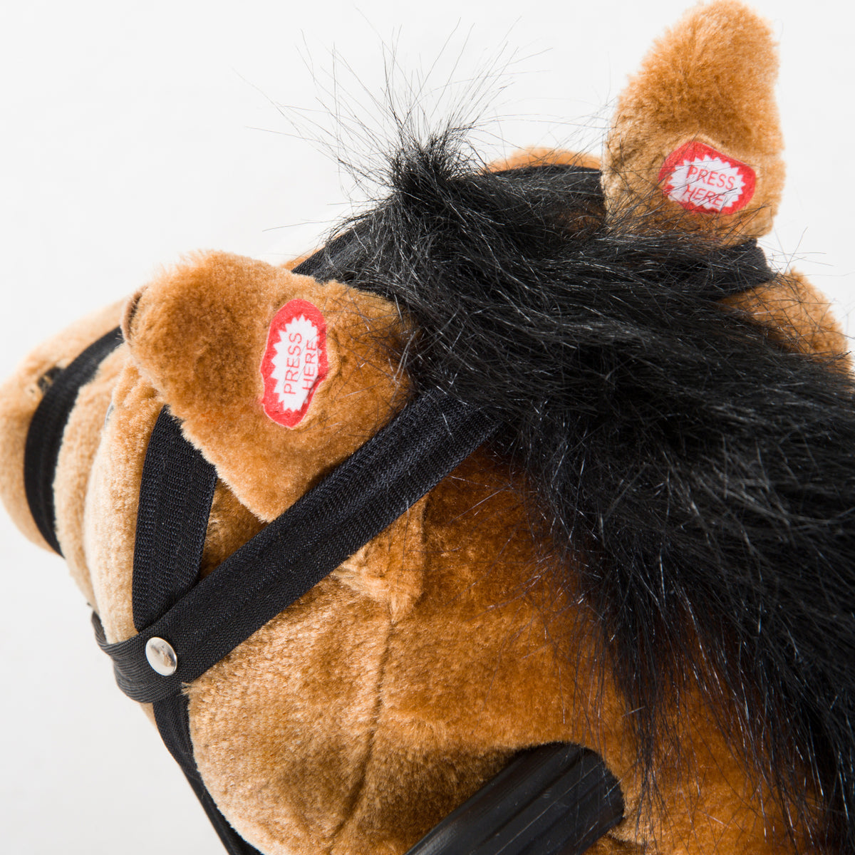 Durable Kids Plush Spring Rocking Horse, Ride On Rocking Horse with Realistic Sounds, Brown