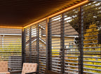 Privacy Shutter Walls Adjustable All-Aluminum Shutters for Pergola - 13' Side Gray, 0–180° Light and Airflow Control