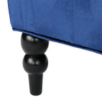 Modern Glam Loveseat Sofa with Velvet Upholstery, Wingback Design, Button-Tufted Diamond Stitch, 50.50" W x 34.00" D x 38.50" H, Navy Blue
