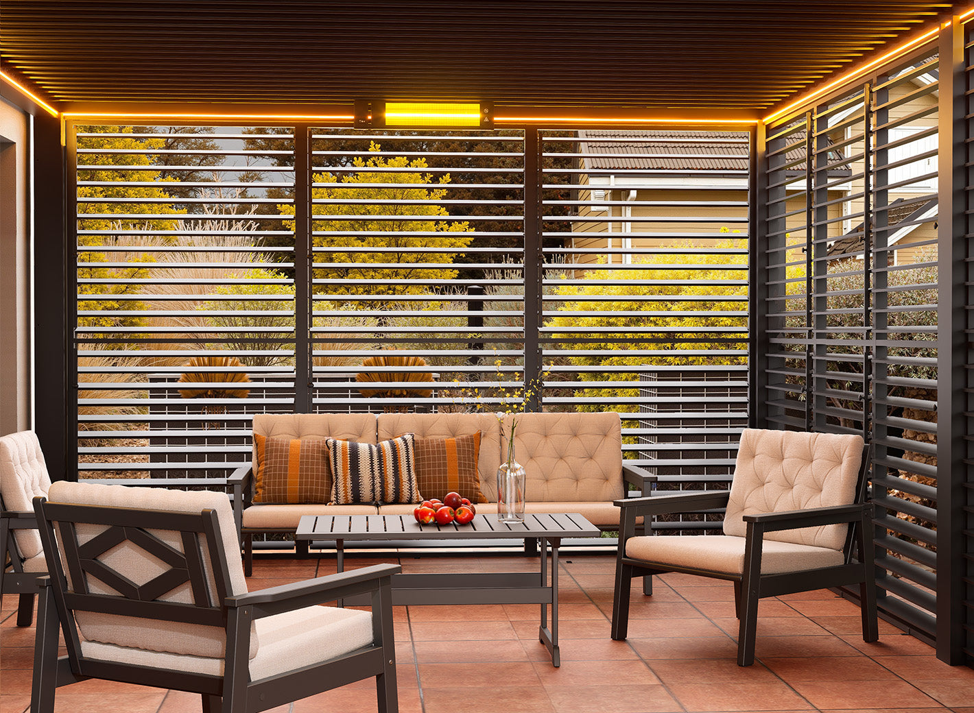 POWER+ PRO Gen 2 Motorized Pergola – 13' x 26' White, 6063-T5 Aluminum, Motorized Louvers, LED Lighting, IP68 Outlets