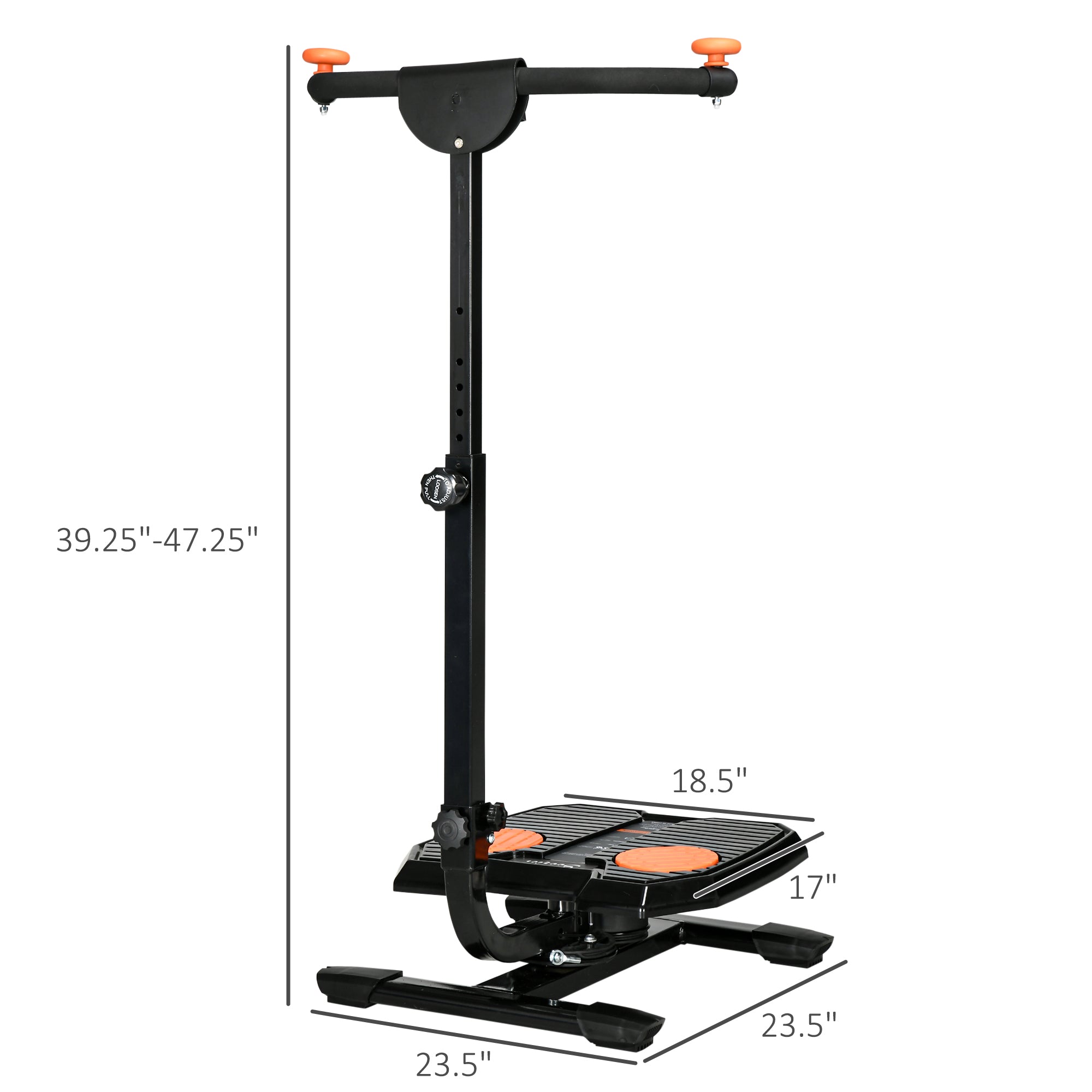 Foldable Ab Twister Board for Waist Trimming with LCD Display, Ab Workout Equipment for Women and Men, Orange
