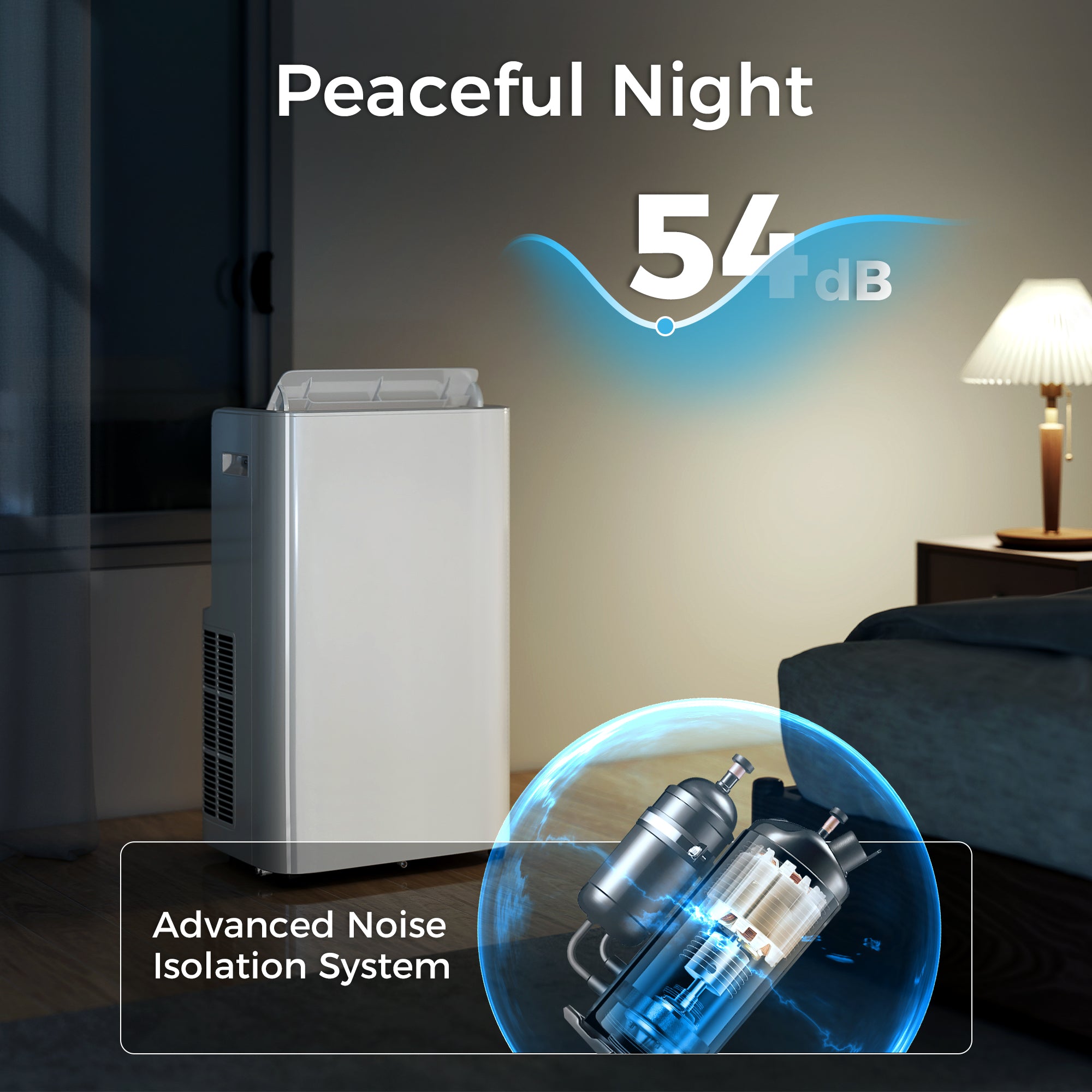12000 BTU Portable Air Conditioner with Remote Control, Free Standing AC Unit with Built-in Cool, Dehumidifier, Fan Modes for Room Up to 550 Sq.Ft., 24 Hour Timer, Window Installation Kit