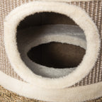 28 Inch Cat Condo, 3 Story Cat Hideaway with Sisal Scratching Pad