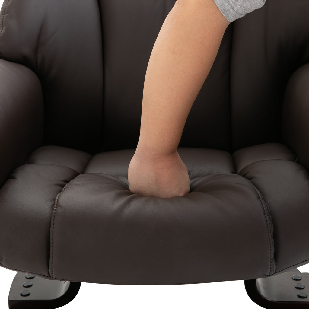 Massage Sofa Recliner Chair w/ Footrest, 10 Vibration Point, Faux PU Leather, Brown
