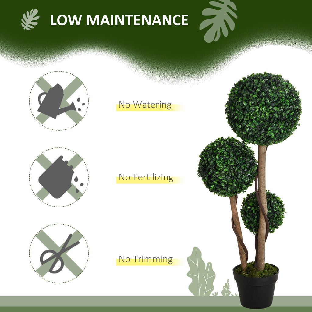 Artificial Plant for Home Decor Indoor & Outdoor Fake Plants Artificial Tree in Pot, Dark Green