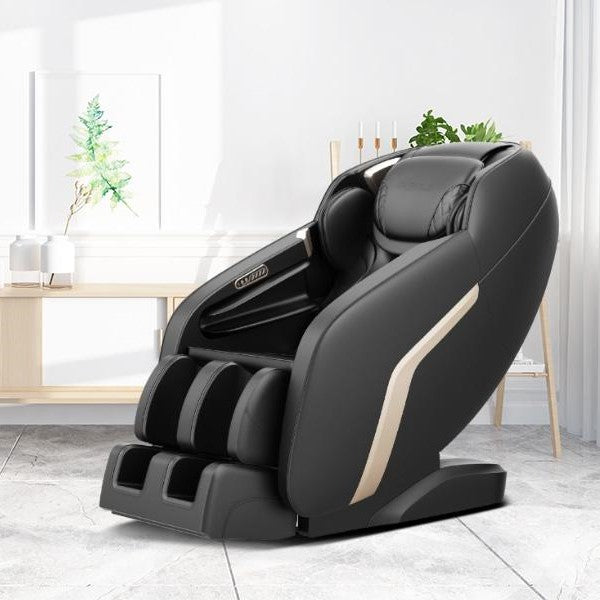 Shiatsu Massage Chair with Zero Gravity, Full Body Recliner with SL-Track, Bluetooth Speaker, Thai Stretch, USB Charging, Heating, Foot Roller Massager, 58" L x 30" W x 33.5" H, Black