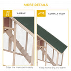 55" L 2-Tier Wooden Rabbit Hutch Bunny Cage